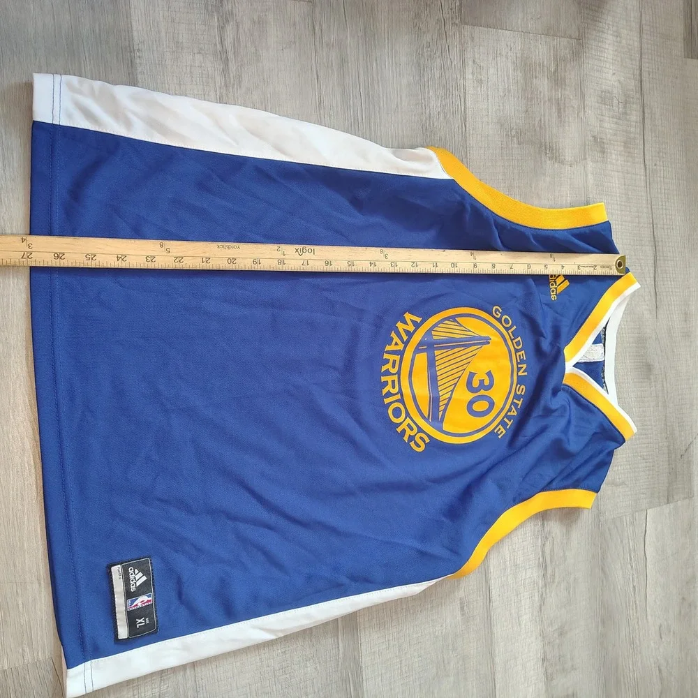 Adidas Golden State Warriors Stephen Curry 30 Jersey Kids XL 18/20 Blue NBA